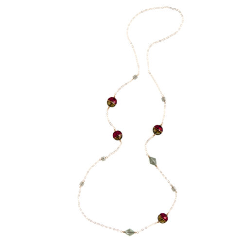 Vitalia Murano Glass Gold-filled Long Necklace by INIZI