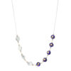 Gemella Cobalt Necklace in Sterling Silver Close Up by INIZI
