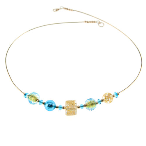 Chiara Oh So Pretty Necklace in Gold-filled and Murano by INIZI