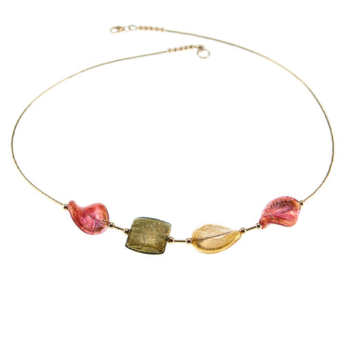 Floriana Swirling Petals Necklace in Gold-filled by INIZI