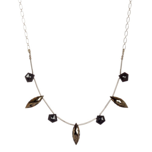 Pyrite and Spinel Sterling Silver Necklace by INIZI