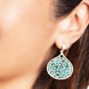 Weaved Blue Apatite Sterling Silver Earrings by INIZI