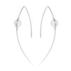 Matt Rock Crystal Minimalistic Sterling Silver Earrings by INIZI
