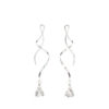 Quartz Crystal Sterling Silver Swirl Earrings by INIZI
