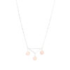 Pink Chalcedony Triangle Sterling Silver Necklace by INIZI