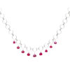 Ruby Sterling Silver Circlets Necklace by INIZI