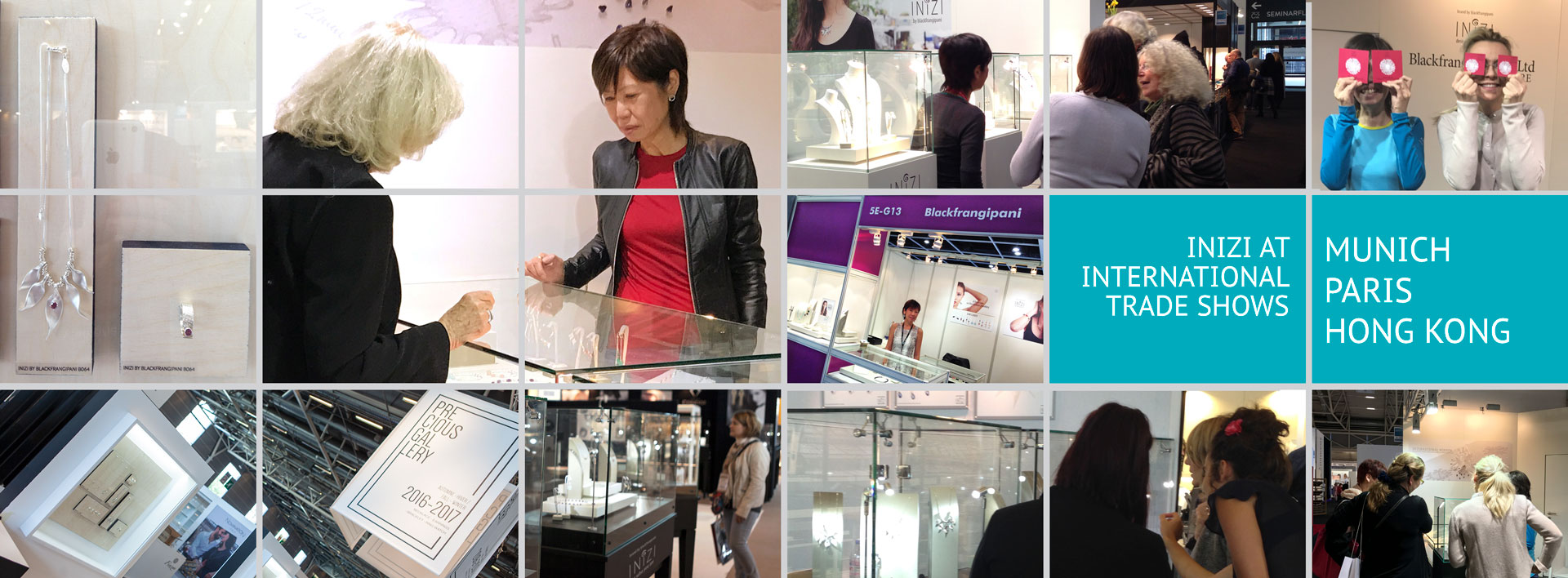 INIZI at International Jewellery Trade Shows in Munich, Paris and Hong Kong.