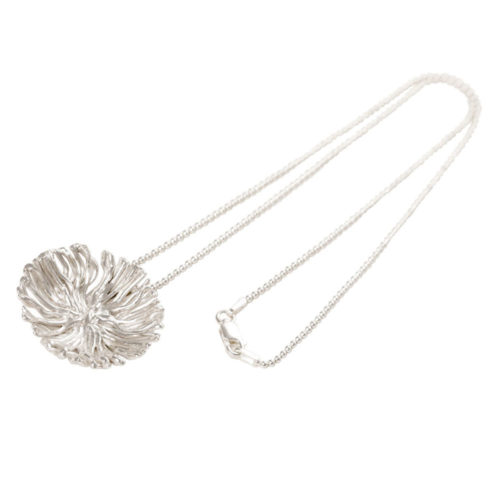 Meri Spike Coral Sterling Silver Pendant Necklace by INIZI