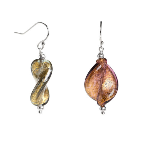 Sienna Whimsical Gold Foil Leaves Earrings by INIZI