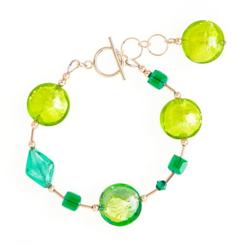 Melina Peridot Green 14k Gold-filled Bracelet by INIZI