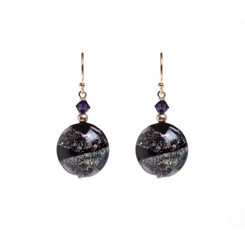 Violetta Dichroic Earrings in 14K Gold-filled by INIZI