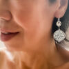 Arabesque Aquamarine Weaved Earrings by INIZI