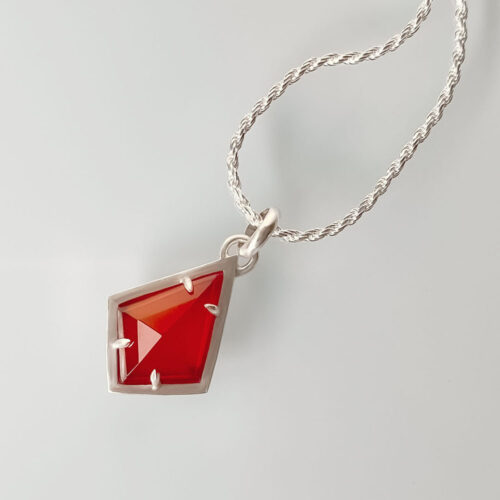 The Red Kite Pendant with Chain. A contemporary take on a pendant.
