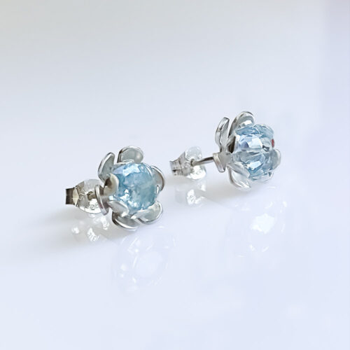 Azure Blooms in Blue Topaz Earrings from INIZI by Christina