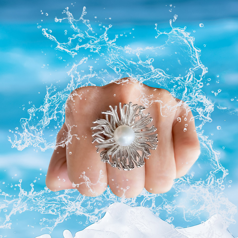 Spike Coral Ring Worn by INIZI